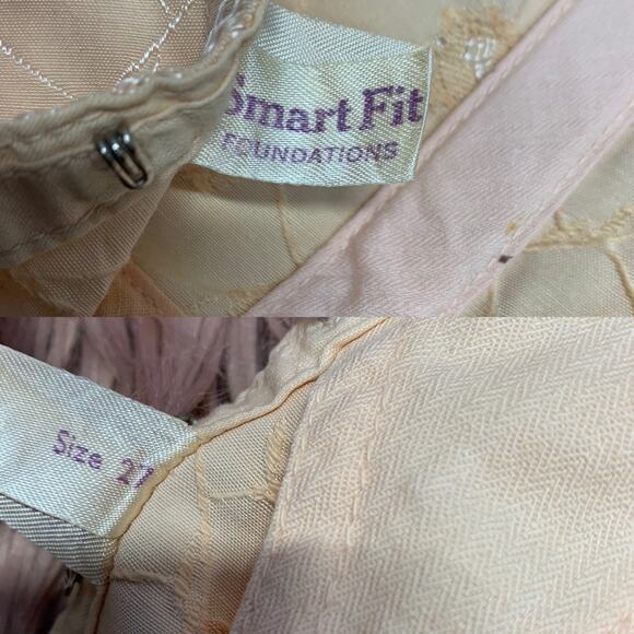 Vtg 50s Boned Embroidered Girdle Skirt Smart Fit SZ 27 Floral Shapewear B5 - Picture 10 of 10